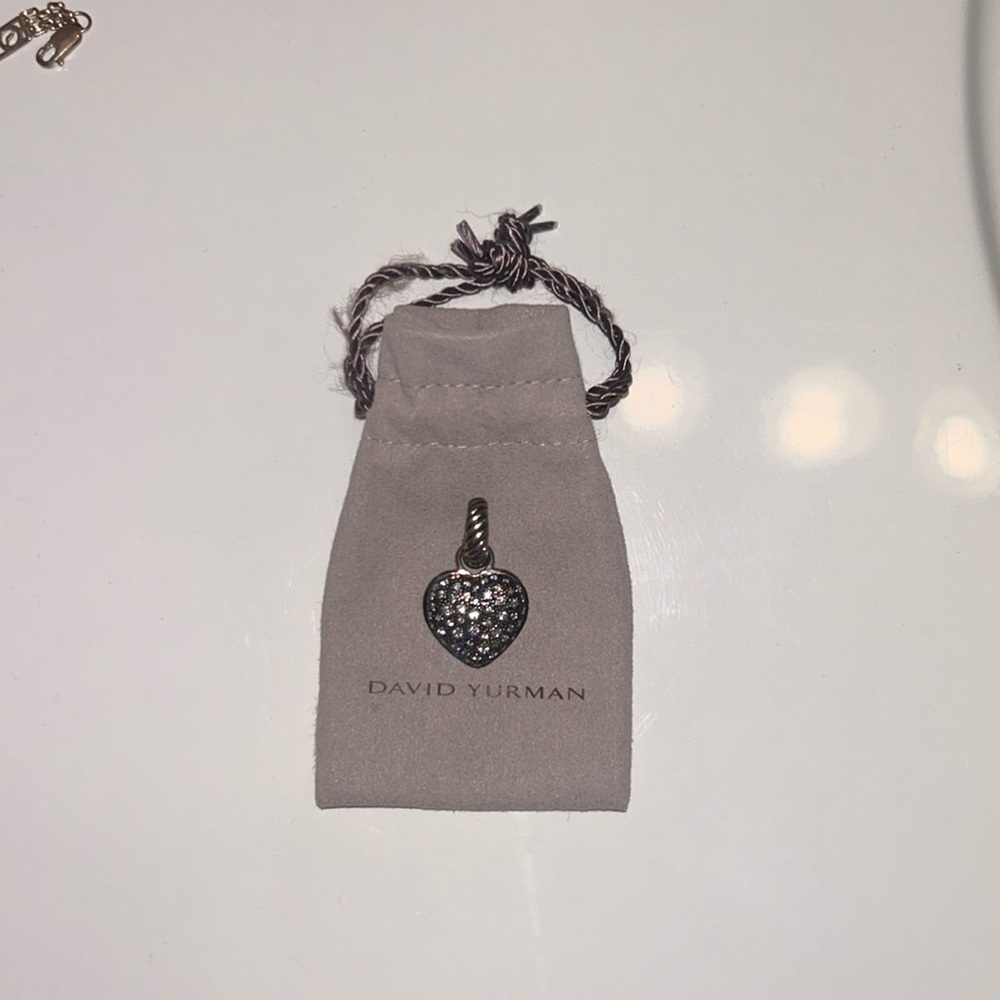 David Yurman Pendant- Melange Diamond Heart “Enhancer”